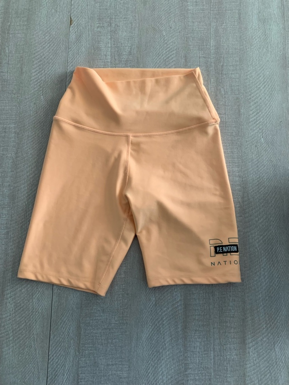 P.E Nation Peach High-Rise Biker Shorts Size Small